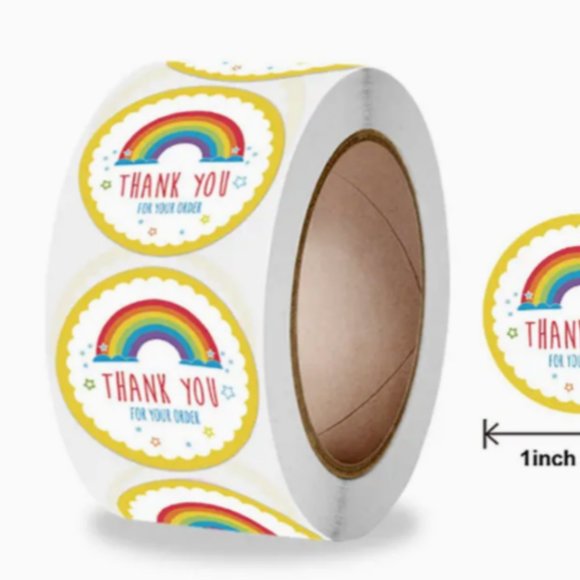 Other - Thank you Stickers - Rainbow 500 pcs - NWT